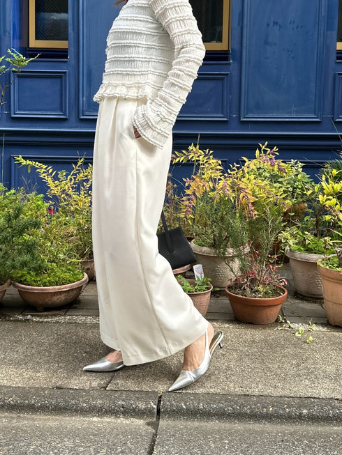 【 予約:2月中旬 】ベルト付きタックワイドPT /M261-33003