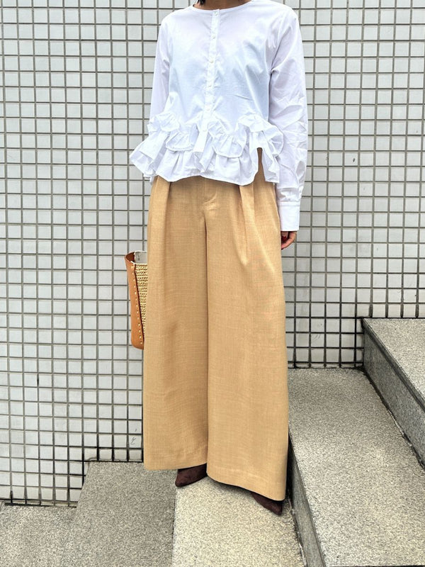 【 予約:2月中旬 】ベルト付きタックワイドPT /M261-33003