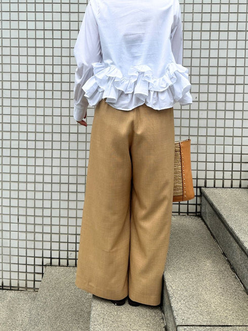 【 予約:2月中旬 】ベルト付きタックワイドPT /M261-33003