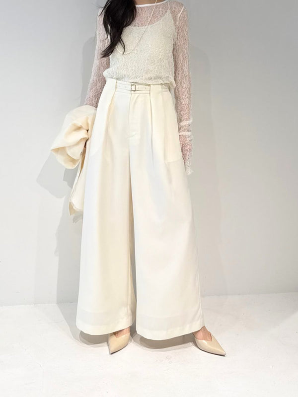 【 予約:2月中旬 】ベルト付きタックワイドPT /M261-33003