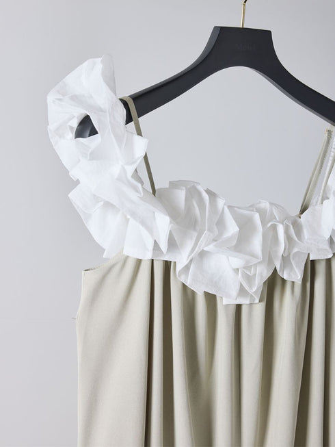 【 予約:2月中旬 】バブルフリルサロペット /M261-33007