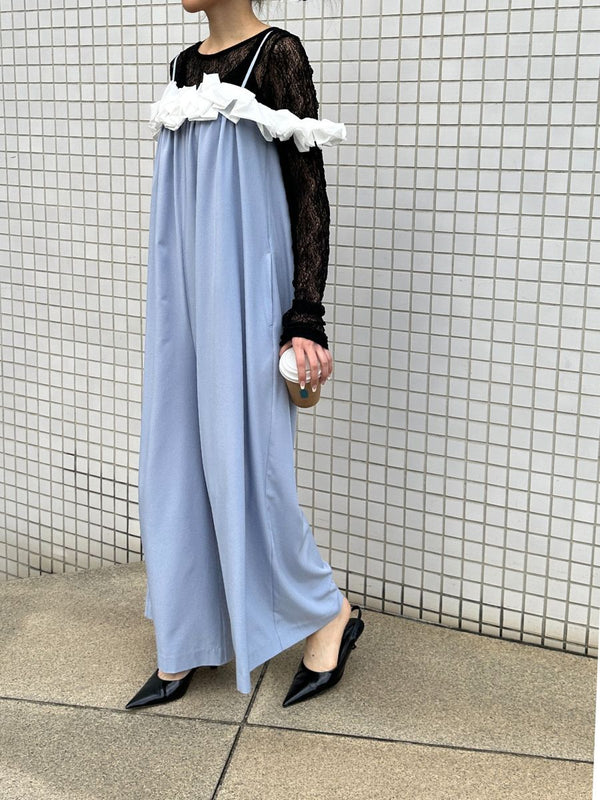 【 予約:2月中旬 】バブルフリルサロペット /M261-33007