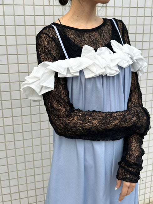 【 予約:2月中旬 】バブルフリルサロペット /M261-33007