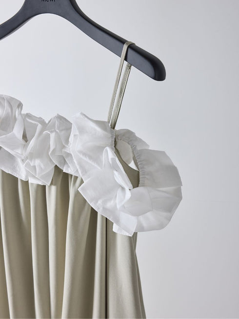 【 予約:2月中旬 】バブルフリルサロペット /M261-33007