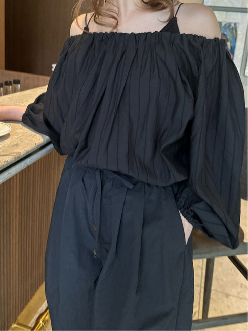 【 予約:2月中旬 】オフショルコンビネゾン /M261-33014