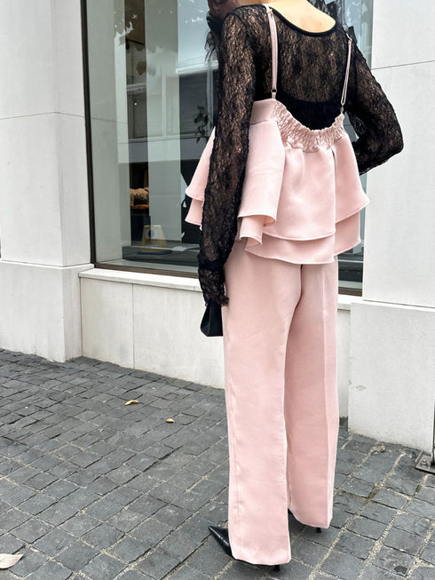 【 予約:2月中旬 】リネンライクストレートPT /M261-33016