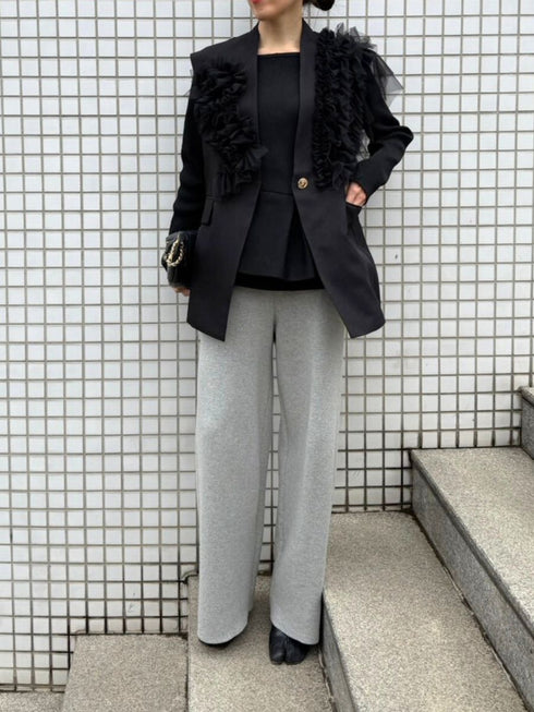 【 予約:2月中旬 】スウェットライクニットPT /M261-33026