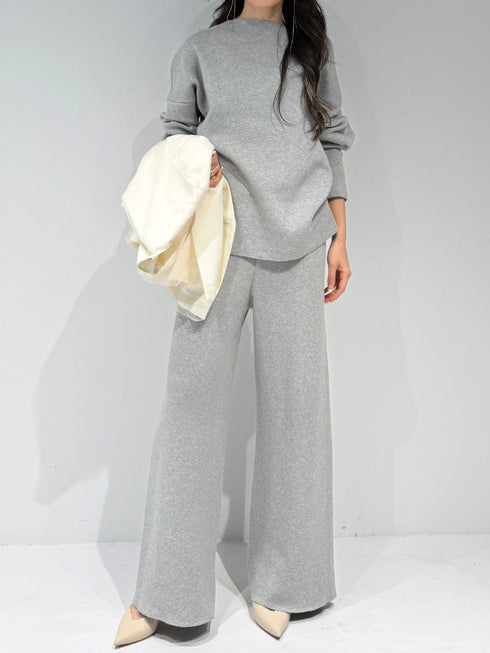 【 予約:2月中旬 】スウェットライクニットPT /M261-33026