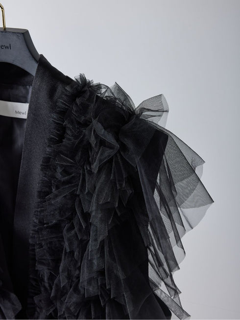 【 予約:2月中旬 】チュールフリルベスト /M261-43001