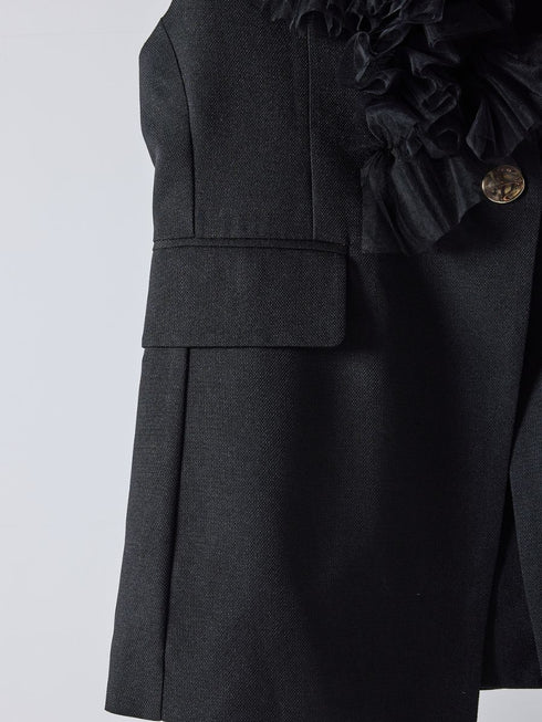 【 予約:2月中旬 】チュールフリルベスト /M261-43001