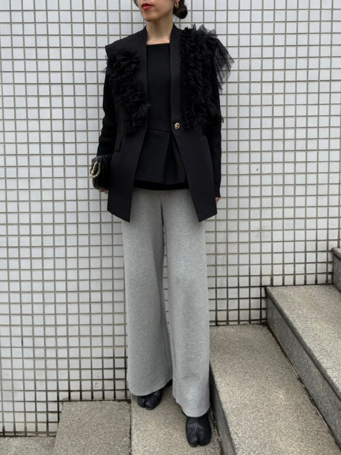 【 予約:2月中旬 】チュールフリルベスト /M261-43001