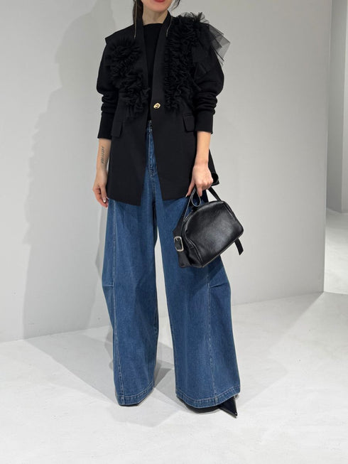 【 予約:2月中旬 】チュールフリルベスト /M261-43001