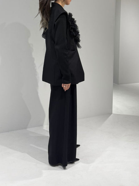 【 予約:2月中旬 】チュールフリルベスト /M261-43001