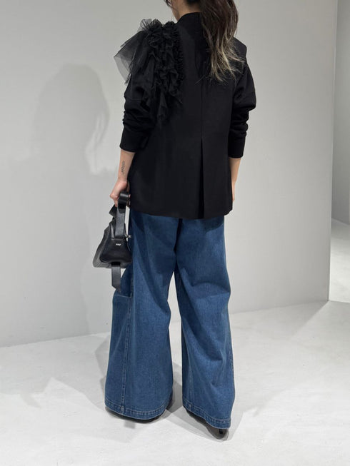 【 予約:2月中旬 】チュールフリルベスト /M261-43001