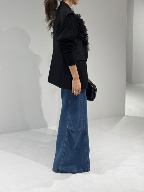 【 予約:2月中旬 】チュールフリルベスト /M261-43001