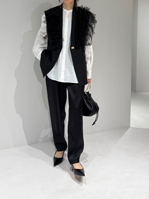 【 予約:2月中旬 】チュールフリルベスト /M261-43001