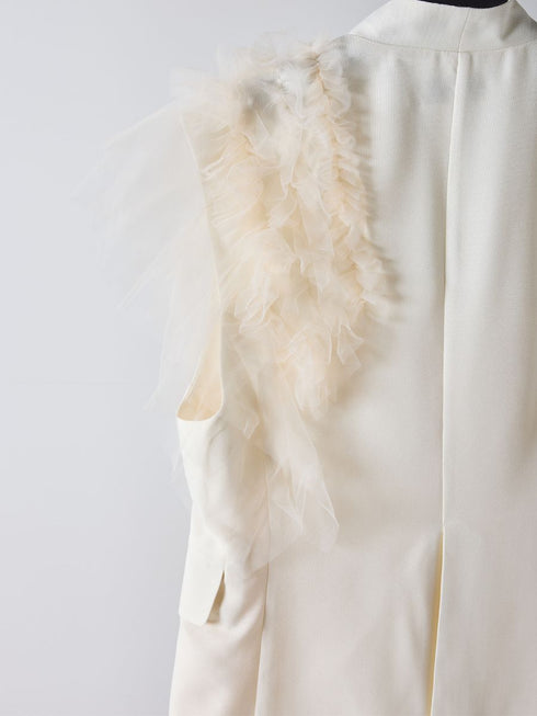 【 予約:2月中旬 】チュールフリルベスト /M261-43001