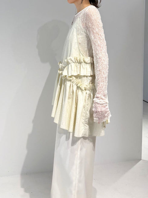 【 予約:2月中旬 】アシメティアードキャミ /M261-13013