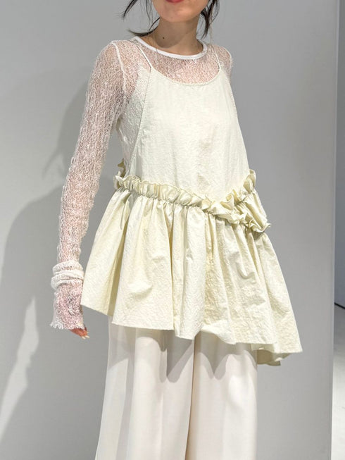 【 予約:2月中旬 】アシメティアードキャミ /M261-13013