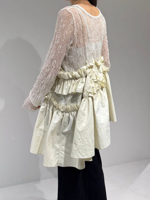 【 予約:2月中旬 】アシメティアードキャミ /M261-13013