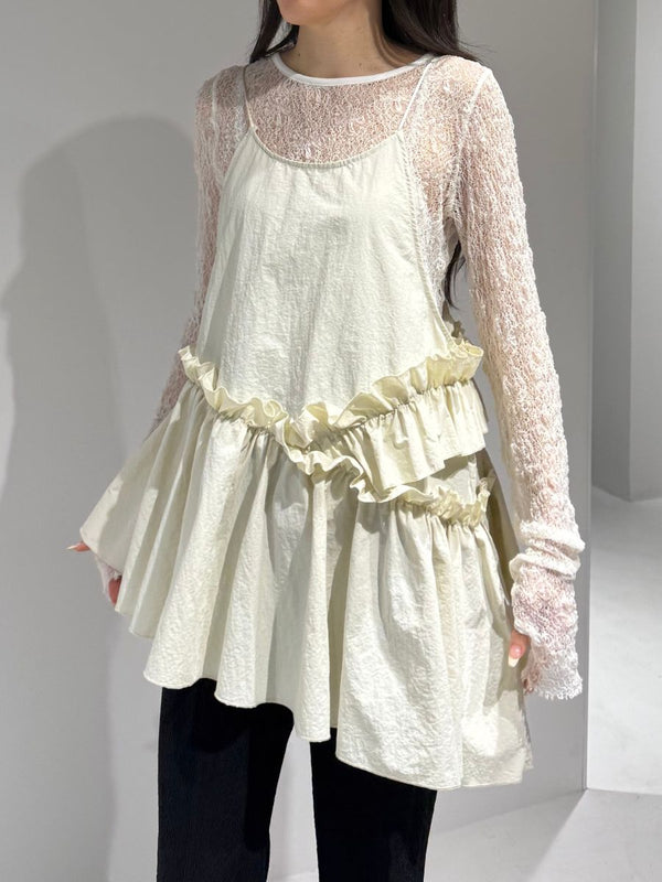 【 予約:2月中旬 】アシメティアードキャミ /M261-13013