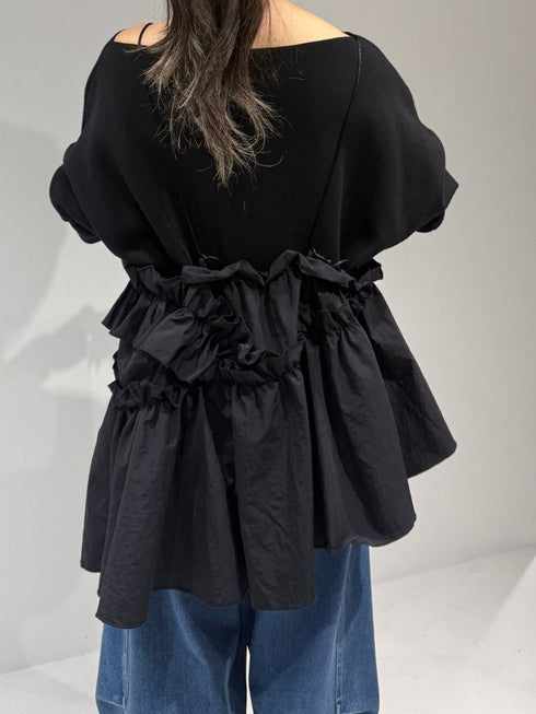 【 予約:2月中旬 】アシメティアードキャミ /M261-13013