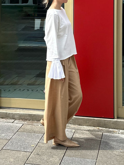 【 予約:2月中旬 】オフショルシャツスリーブスウェット /M261-83011