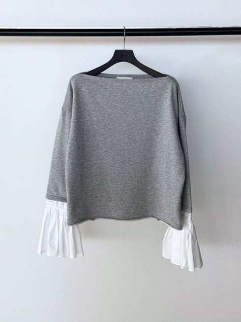 【 予約:2月中旬 】オフショルシャツスリーブスウェット /M261-83011