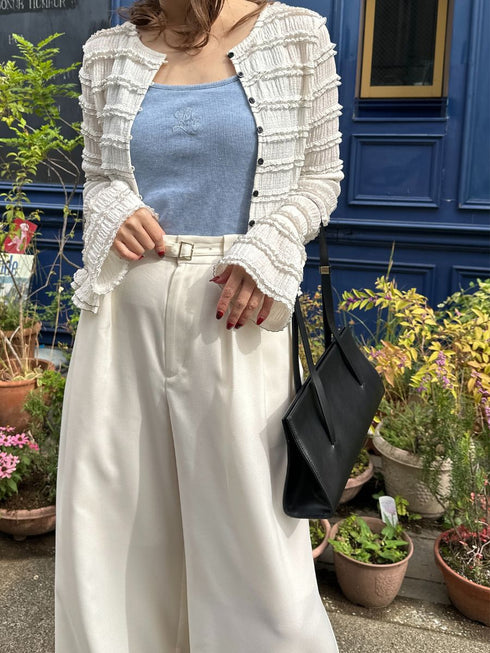 【 予約:2月中旬 】ミニフリル2WAYカーデ /M261-83022