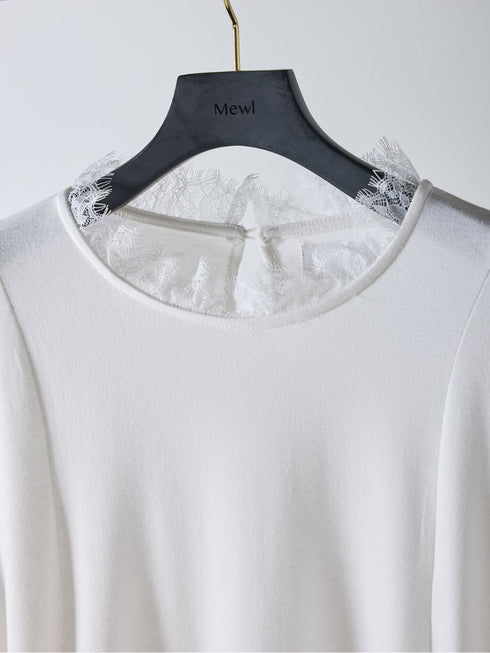 【 予約:2月中旬 】レースカラーフレアTOPS /M261-83030