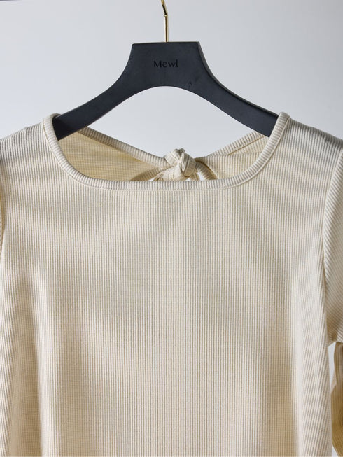 【 予約:2月中旬 】ラメリブバックリボンTOPS /M261-87023