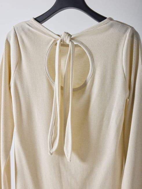 【 予約:2月中旬 】ラメリブバックリボンTOPS /M261-87023