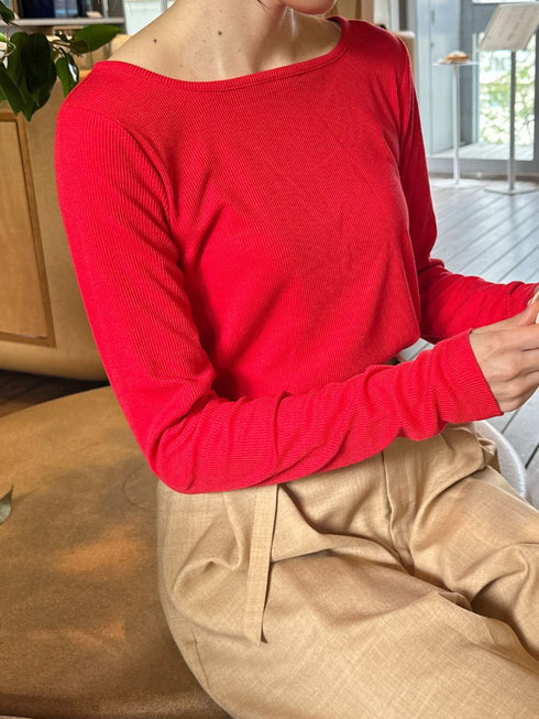 【 予約:2月中旬 】ラメリブバックリボンTOPS /M261-87023