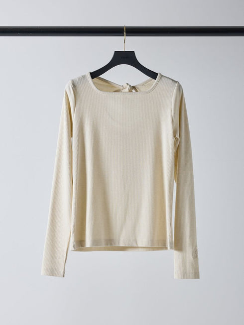 【 予約:2月中旬 】ラメリブバックリボンTOPS /M261-87023