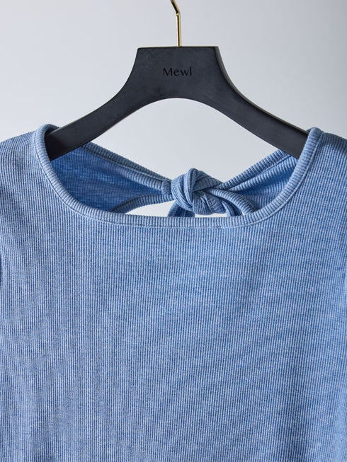 【 予約:2月中旬 】ラメリブバックリボンTOPS /M261-87023