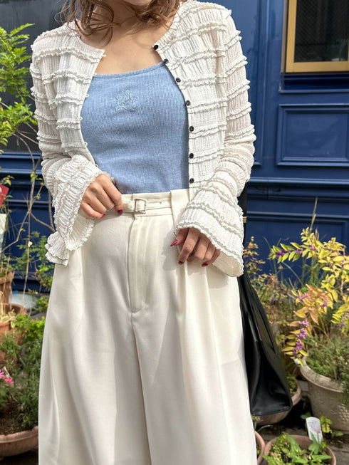 【 予約:2月中旬 】ラメリブカップ付きキャミ /M261-87024