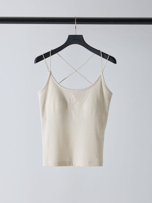 【 予約:2月中旬 】ラメリブカップ付きキャミ /M261-87024