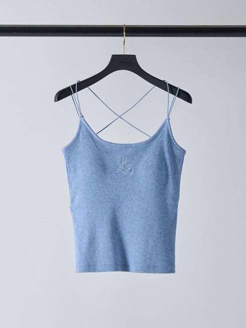 【 予約:2月中旬 】ラメリブカップ付きキャミ /M261-87024