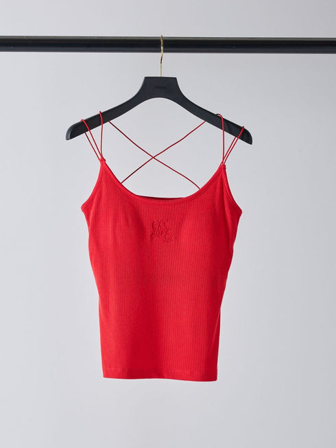 ラメリブカップ付きキャミ /M261-87024