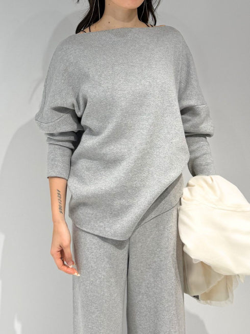 【 予約:2月中旬 】スウェットライクドルマンニット /M261-93025