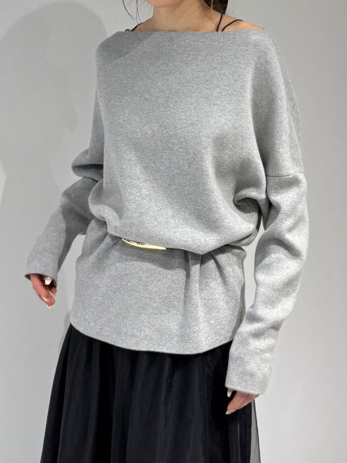 【 予約:2月中旬 】スウェットライクドルマンニット /M261-93025