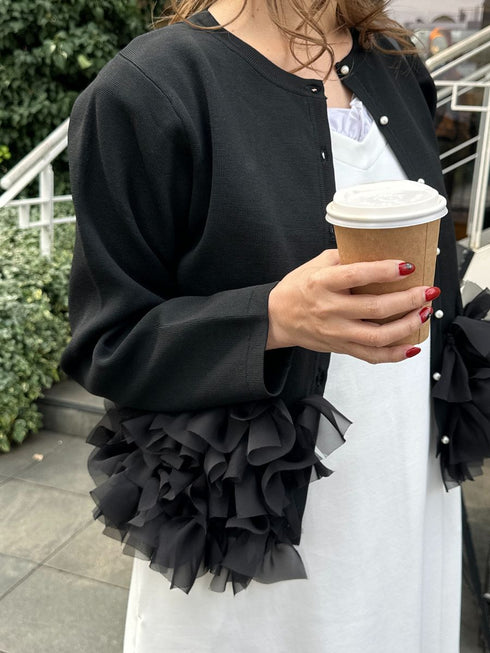 リボンフリンジカーデ /M261-97027