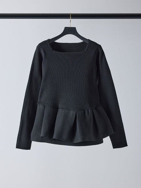 【 予約:2月中旬 】ペプラムニット /M261-97028