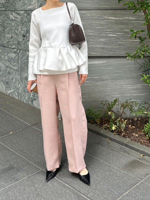 【 予約:2月中旬 】ペプラムニット /M261-97028