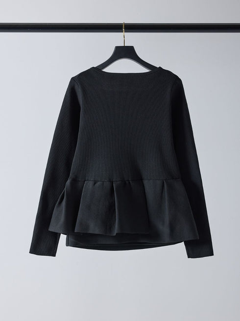 【 予約:2月中旬 】ペプラムニット /M261-97028