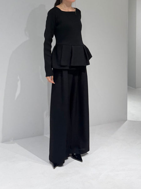 【 予約:2月中旬 】ペプラムニット /M261-97028