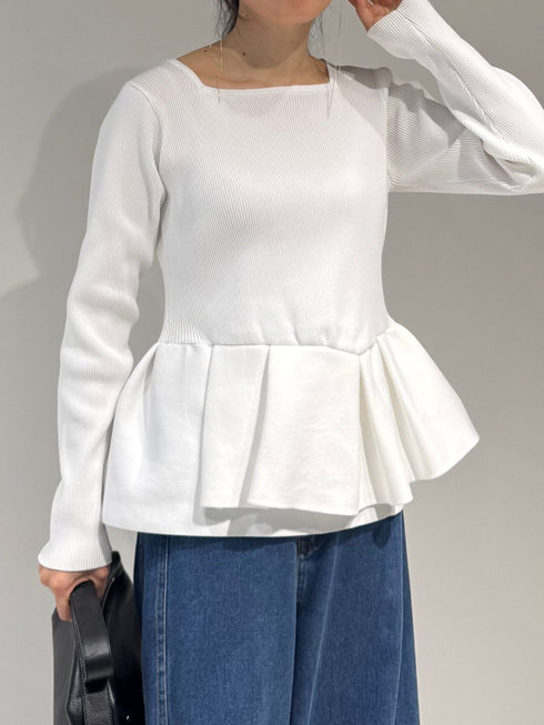 【 予約:2月中旬 】ペプラムニット /M261-97028