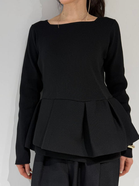 【 予約:2月中旬 】ペプラムニット /M261-97028