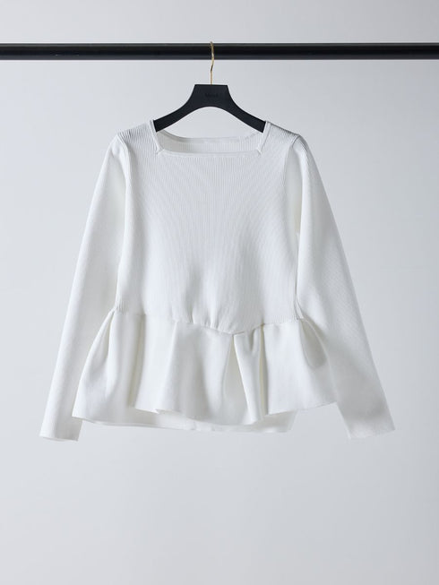 【 予約:2月中旬 】ペプラムニット /M261-97028