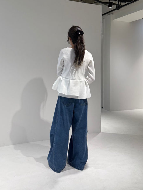 【 予約:2月中旬 】ペプラムニット /M261-97028